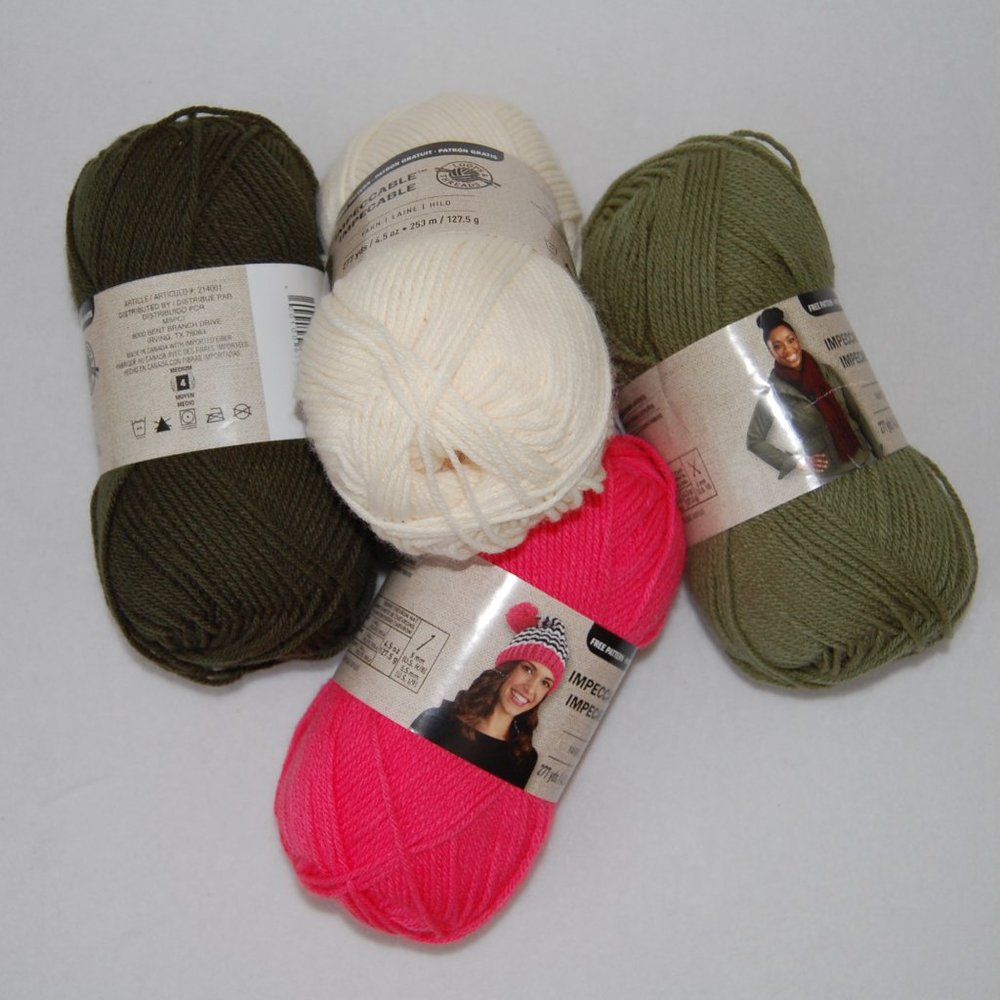 Mixed Lot of 4, 18 oz, Impeccable Yarn, #4 Worsted